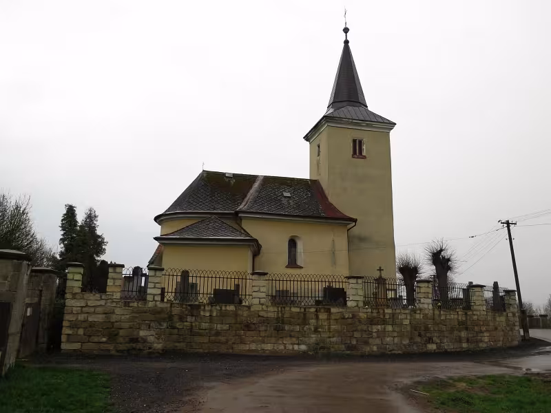 Dnešní pohled – Kostel Nalezení svatého Kříže (Zliv)