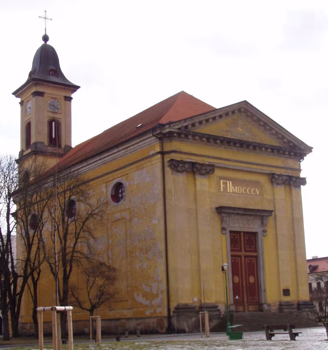 Dnešní pohled – Kostel Nanebevstoupení Páně (Josefov)