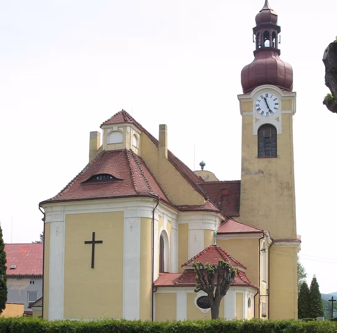 Dnešní pohled – Kostel Nanebevzetí Panny Marie (Raspenava)