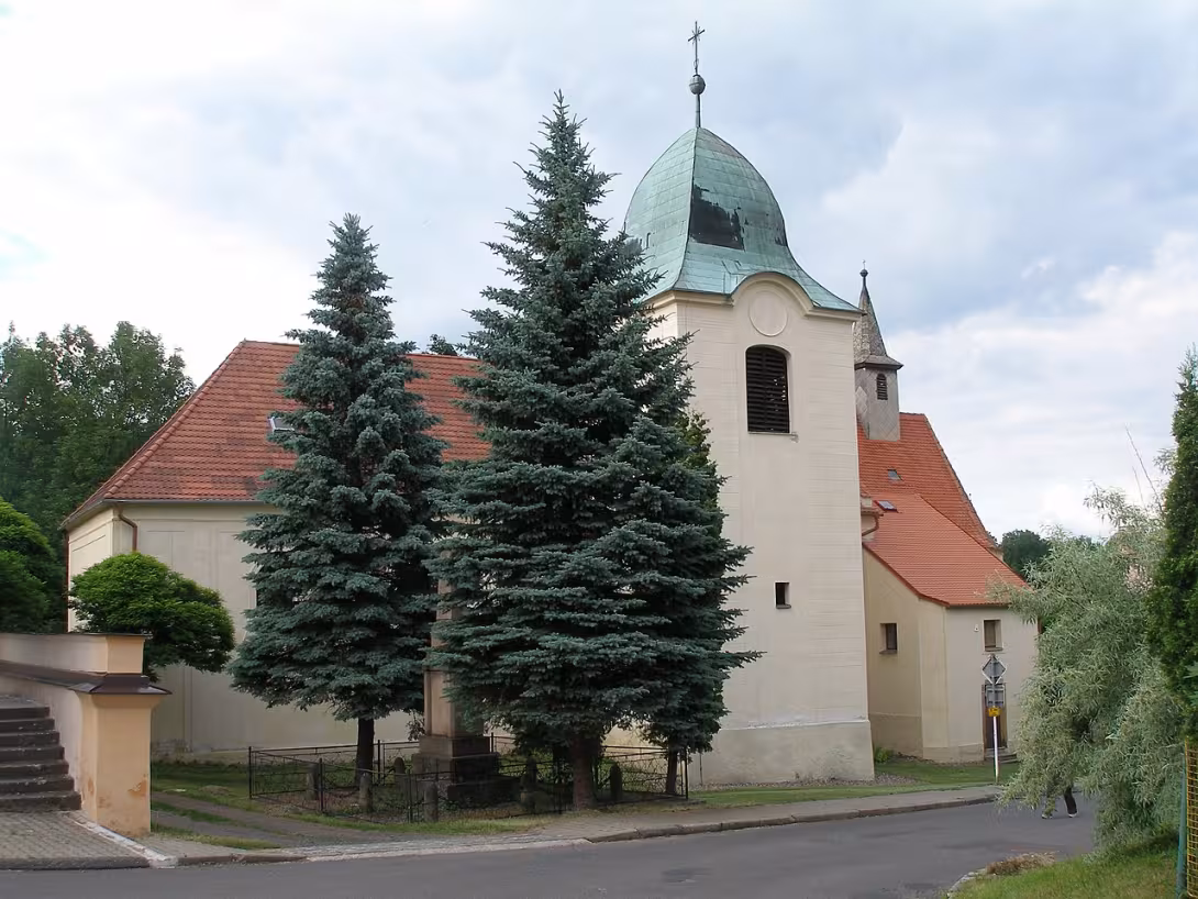 Dnešní pohled – Kostel Nanebevzetí Panny Marie (Mašťov)