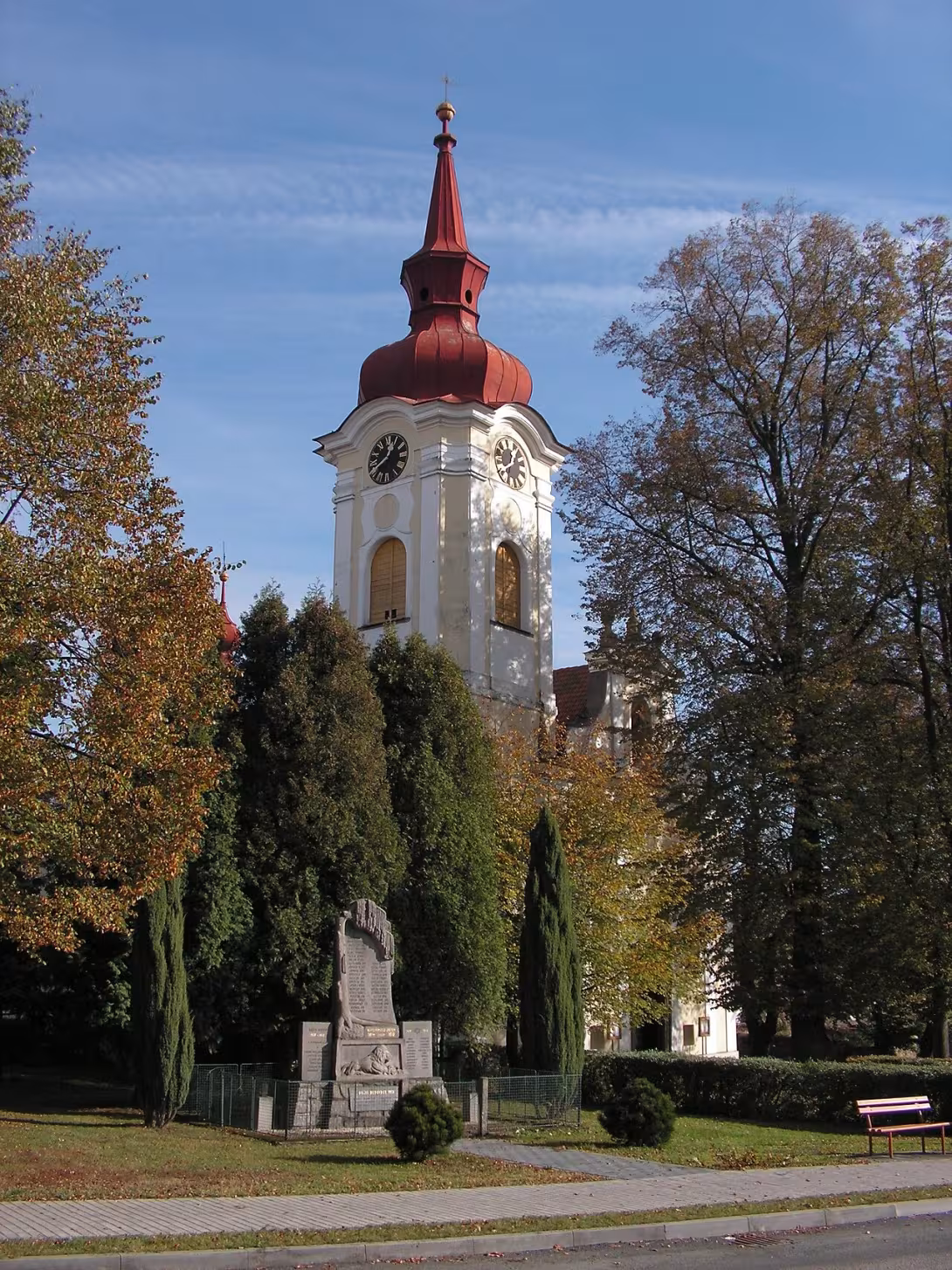 Dnešní pohled – Kostel Nanebevzetí Panny Marie (Habry)