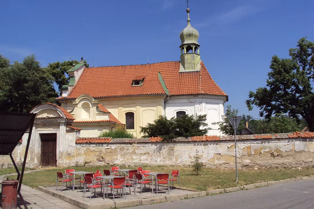 Dnešní pohled – Kostel Nanebevzetí Panny Marie (Lobkovice)