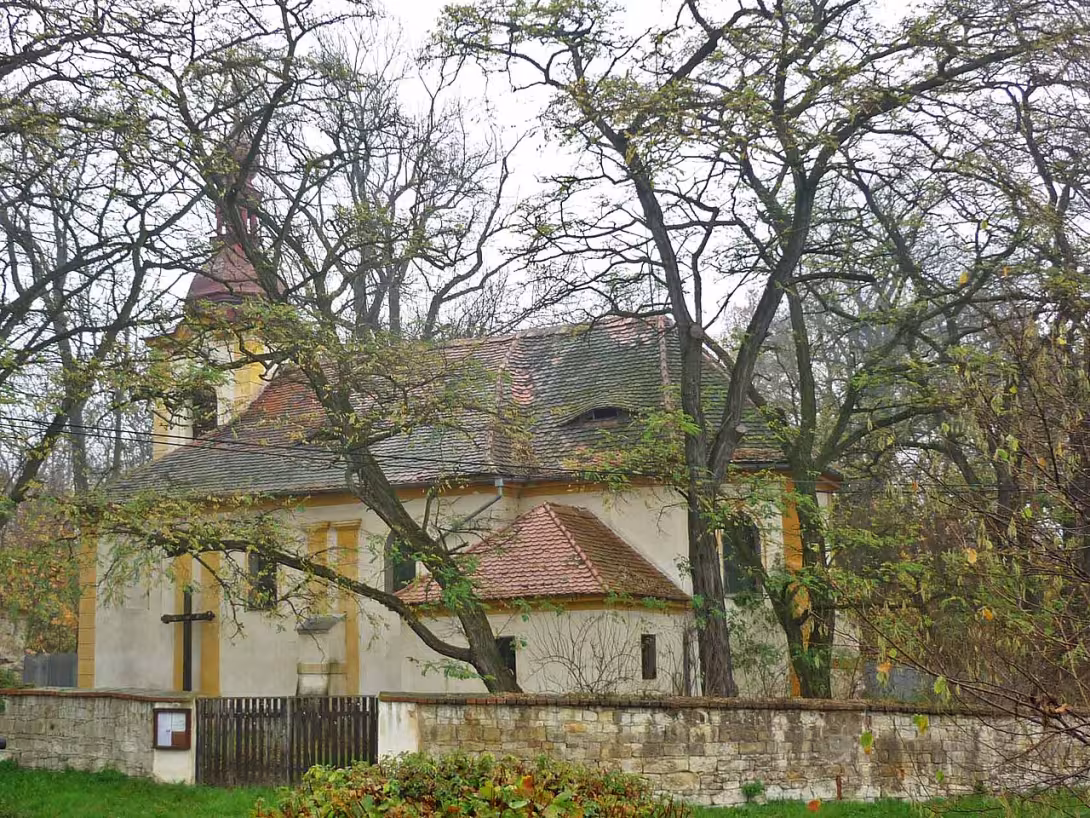 Dzisiejszy widok – Kostel Narození Panny Marie (Liběšice)