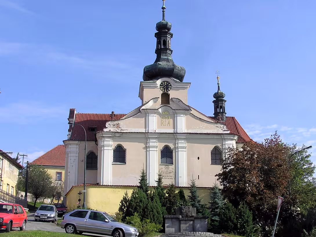 Dnešní pohled – Kostel Narození Panny Marie (Mnichovice)