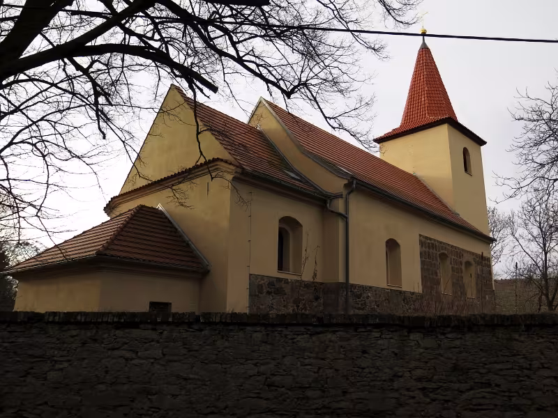 Dnešní pohled – Kostel Narození Panny Marie (Olešky)