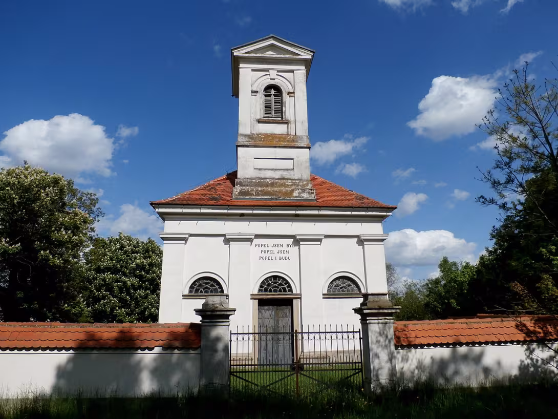 Dnešní pohled – Kostel Narození Panny Marie v Křimicích