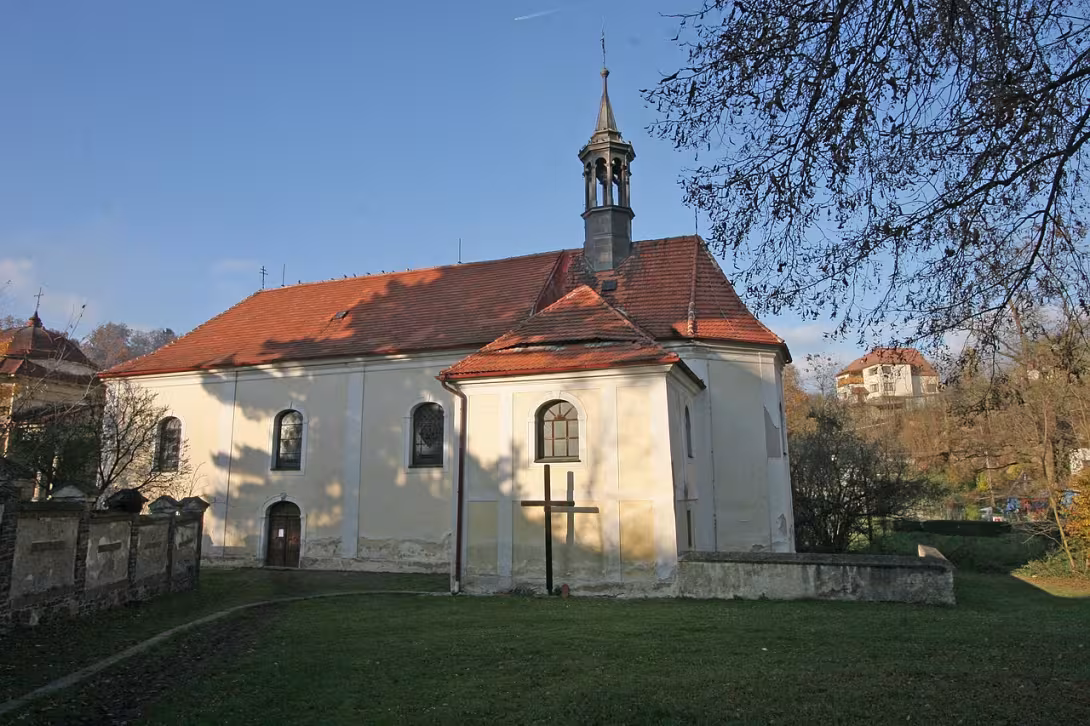Dnešní pohled – Kostel Narození Panny Marie ve Žlebích
