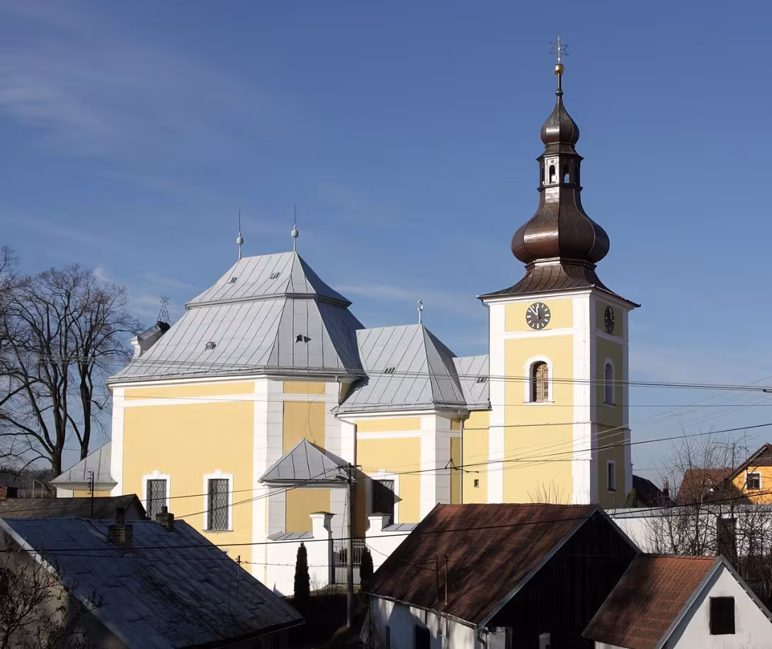Dnešní pohled – Kostel Navštívení Panny Marie (Obyčtov)