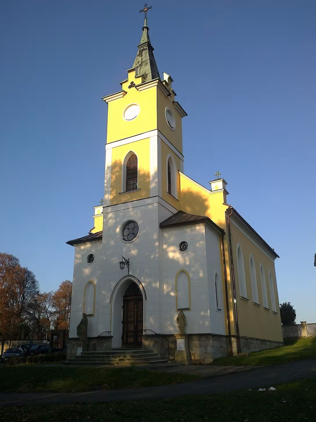 Dnešní pohled – Kostel Navštívení Panny Marie (Velké Poříčí)