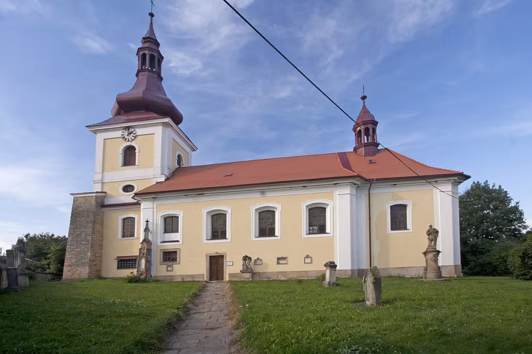 Dnešní pohled – Kostel Nejsvětější Trojice (Mlázovice)