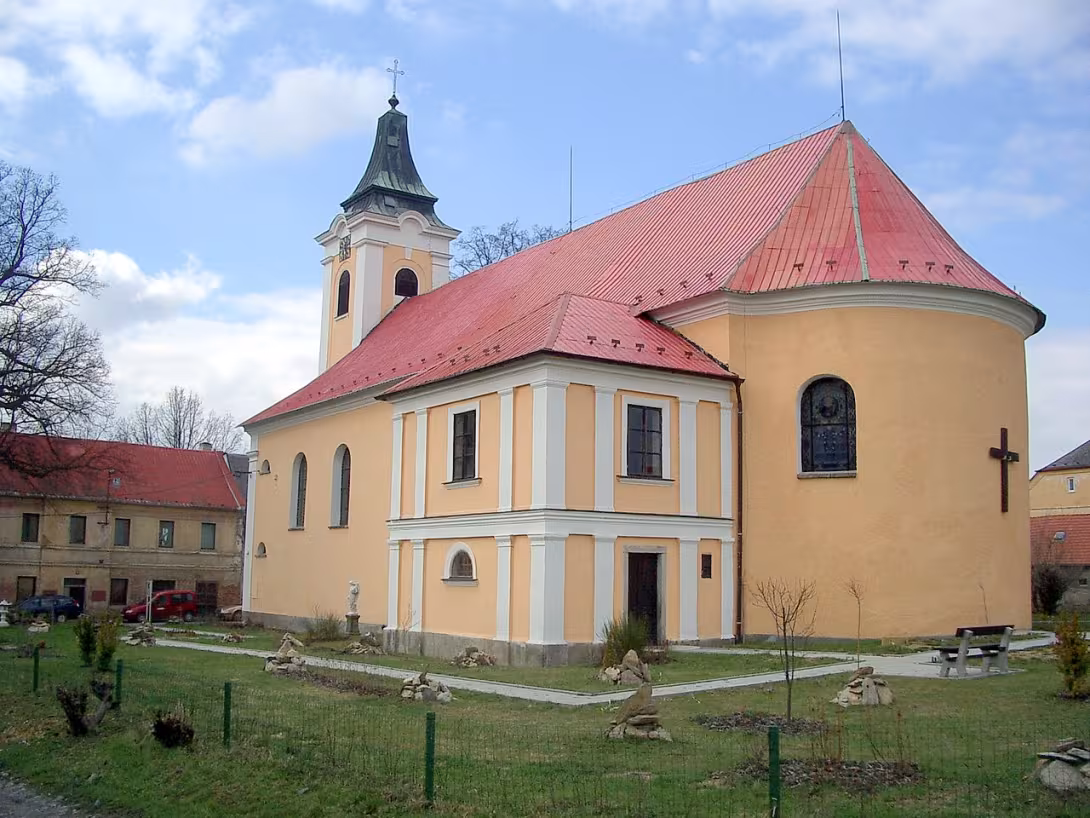 Dnešní pohled – Kostel Povýšení svatého Kříže (Nový Kostel)