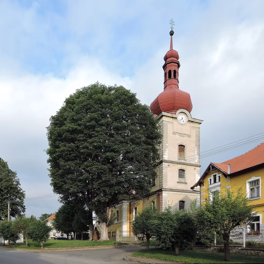 Dnešní pohled – Kostel Rozeslání svatých Apoštolů (Smilovy Hory)