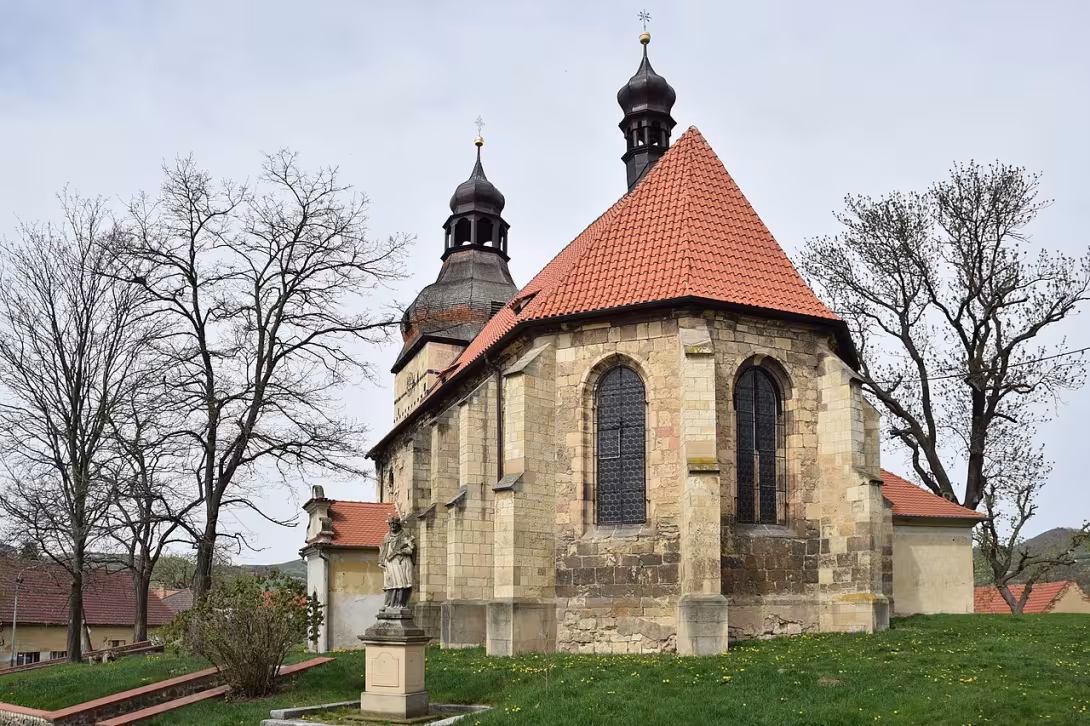 Dnešní pohled – Kostel Stětí svatého Jana Křtitele (Libčeves)