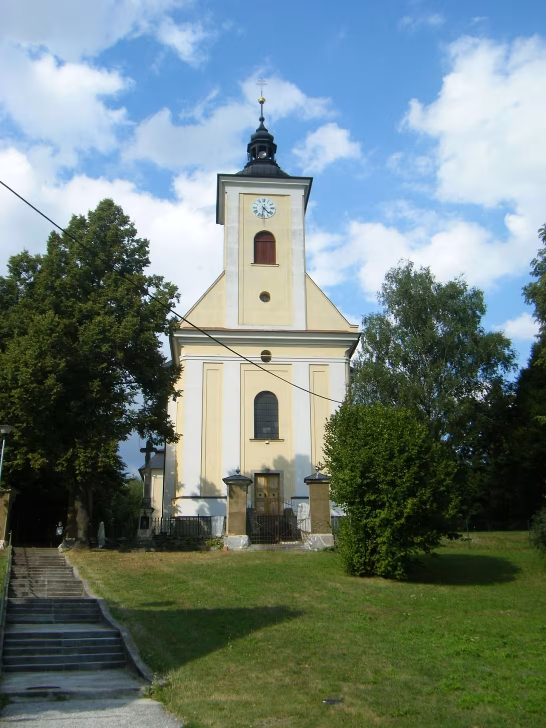 Dnešní pohled – Kostel Všech svatých (Butovice)