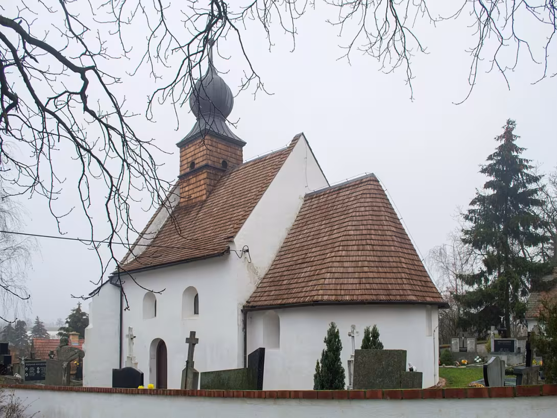 Dnešní pohled – Kostel Všech svatých (Přeskače)