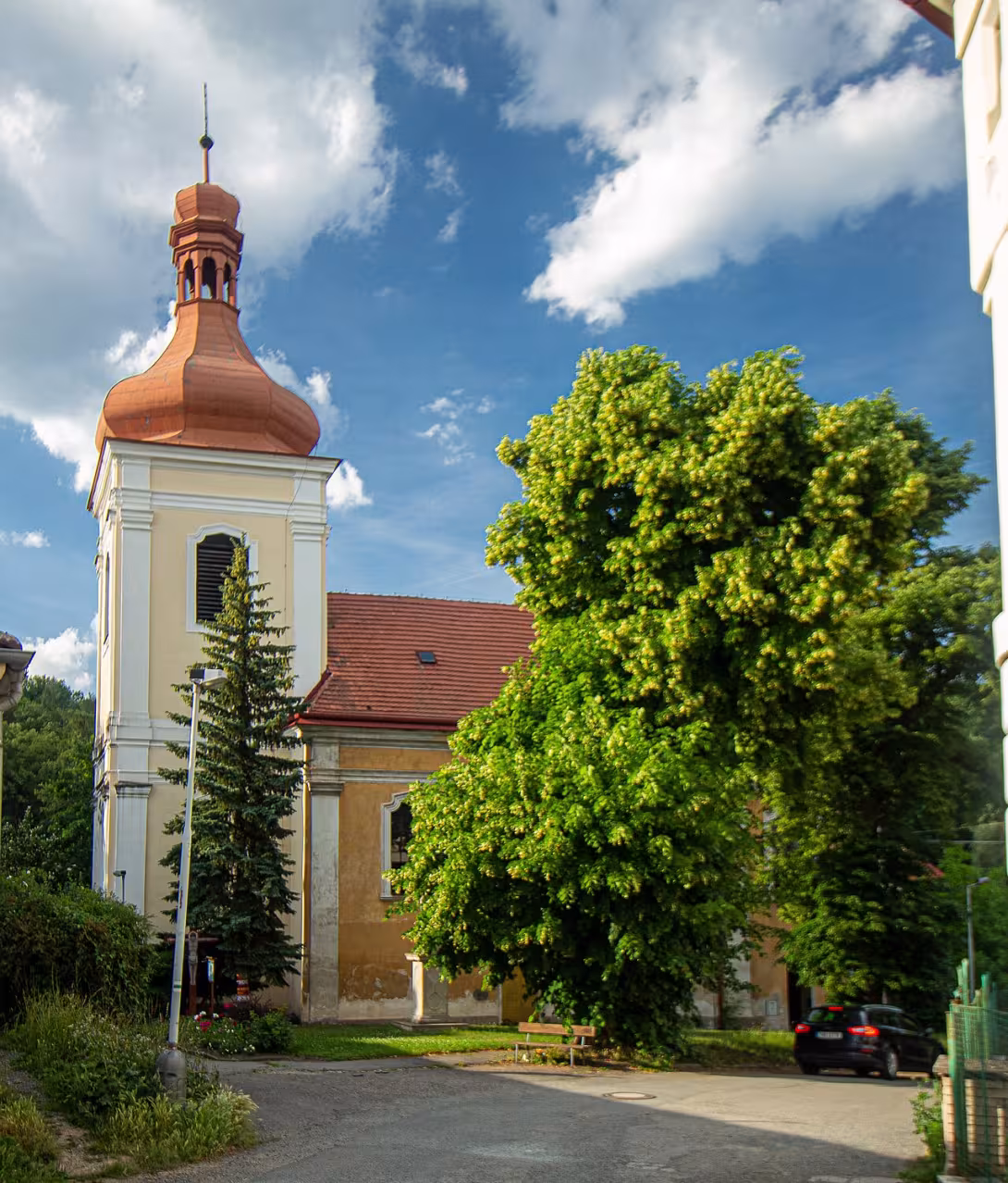 Dnešní pohled – Kostel Zvěstování Páně v Úvalech