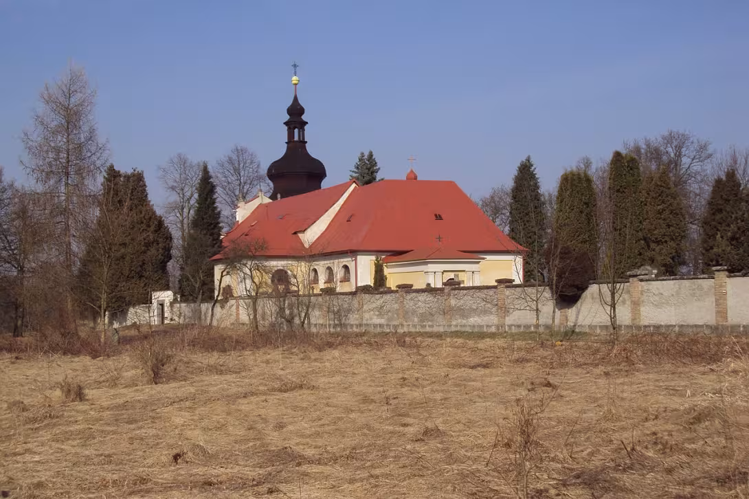 Dnešní pohled – Kostel svaté Barbory (Zahrádky)