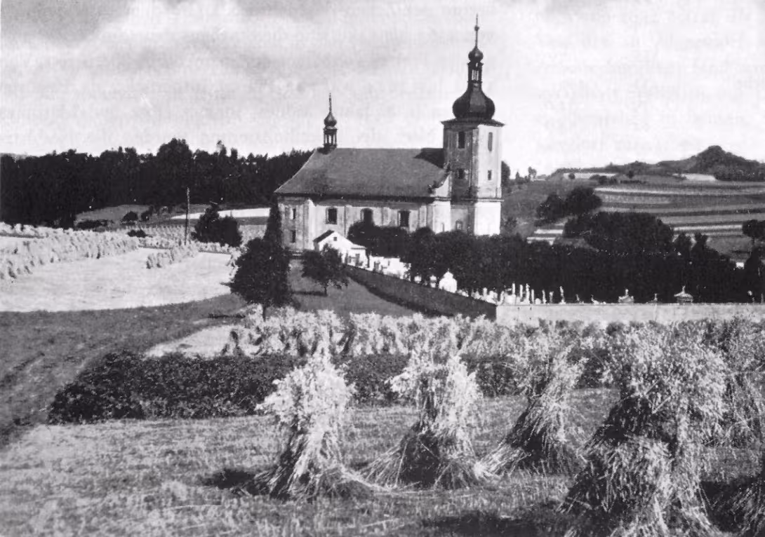 Dnešní pohled – Kostel svaté Barbory (Valkeřice)