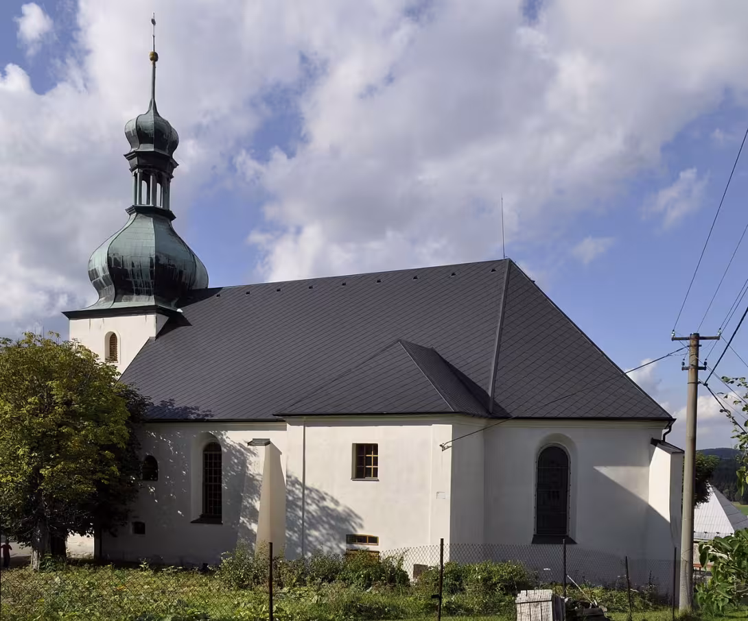 Dzisiejszy widok – Kostel svaté Kateřiny (Hora Svaté Kateřiny)