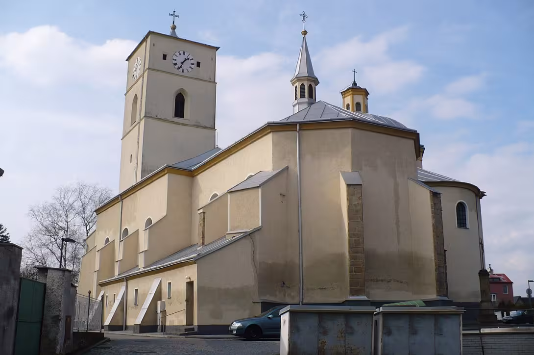 Dnešní pohled – Kostel svaté Kateřiny (Klimkovice)