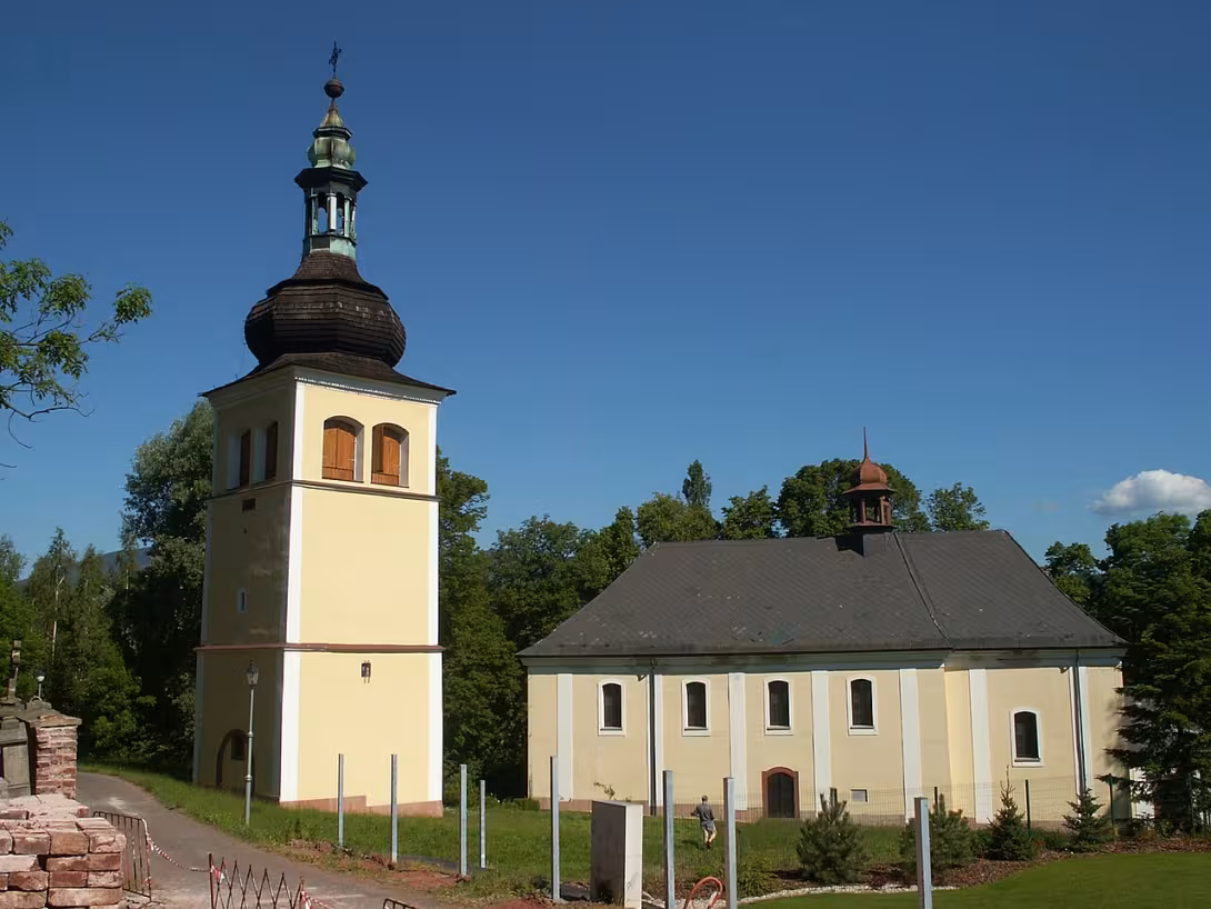 Dzisiejszy widok – Kostel svaté Kateřiny (Mladé Buky)