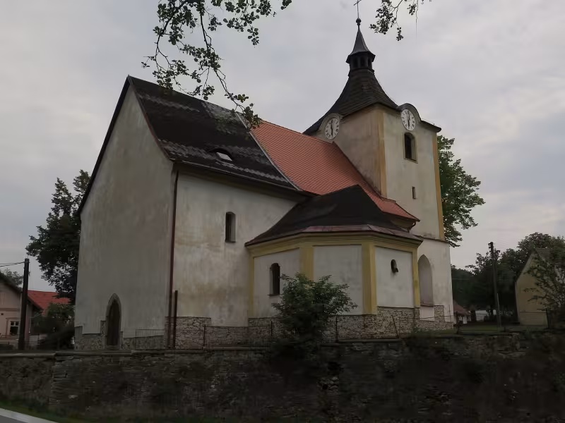 Dnešní pohled – Kostel svaté Kateřiny (Nová Ves u Mladé Vožice)