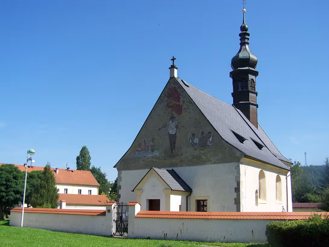 Dnešní pohled – Kostel svaté Kunhuty (Královské Poříčí)
