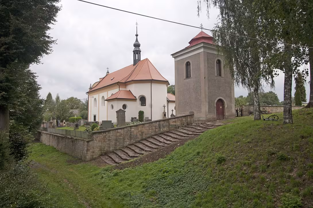 Dnešní pohled – Kostel svaté Máří Magdaleny (Jeřice)