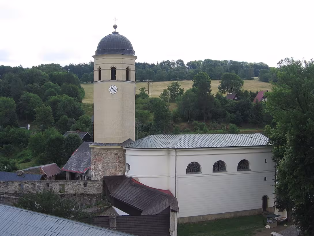 Dnešní pohled – Kostel svatého Augustina (Sovinec)