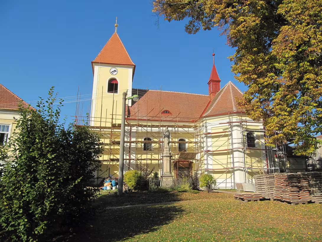 Today's view – Kostel svatého Bartoloměje (Chvalkovice)