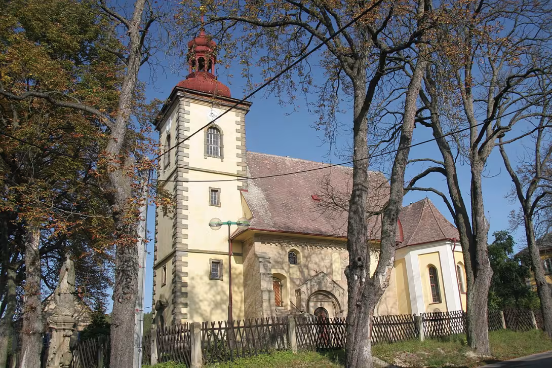 Dnešní pohled – Kostel svatého Bartoloměje (Lanžov)