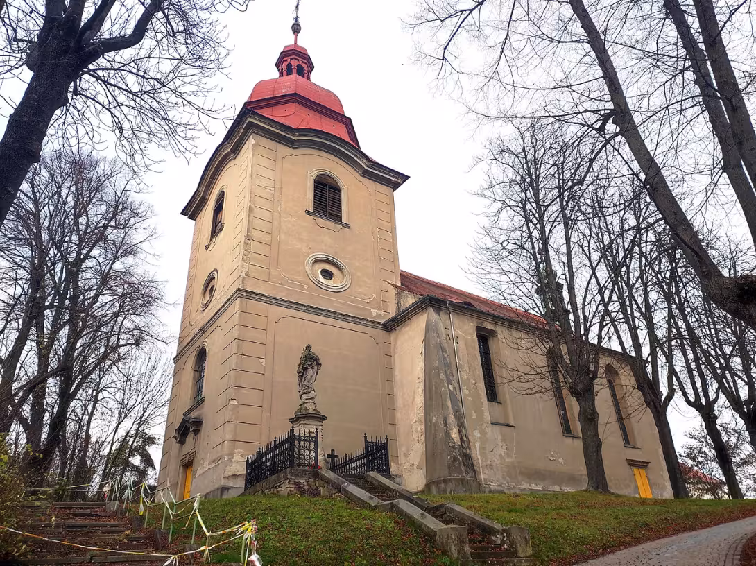 Dnešní pohled – Kostel svatého Bartoloměje (Dobrovice)