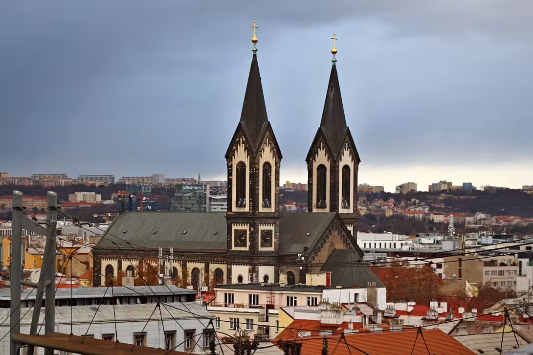 Dnešní pohled – Kostel svatého Cyrila a Metoděje (Karlín)