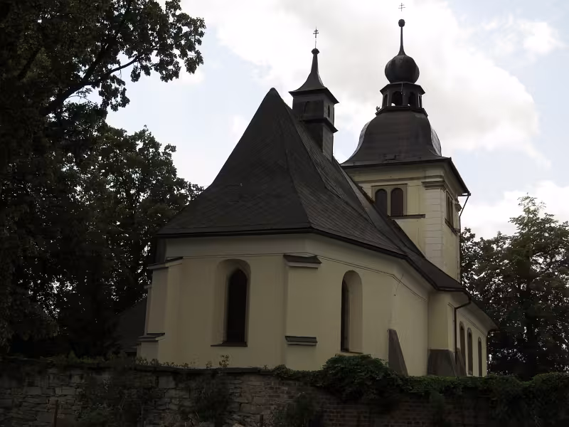Dzisiejszy widok – Kostel svatého Filipa a Jakuba (Lukavice)