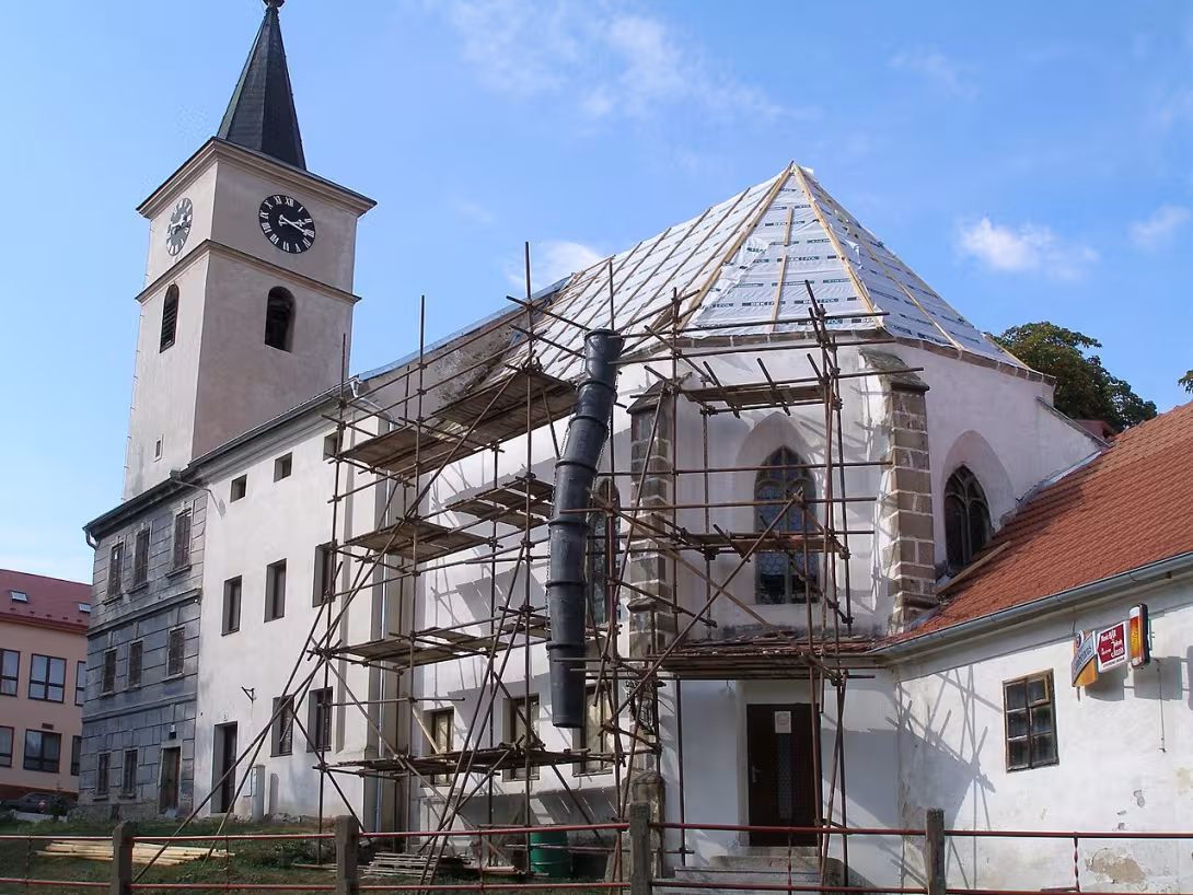 Dnešní pohled – Kostel svatého Filipa a Jakuba (Velešín)