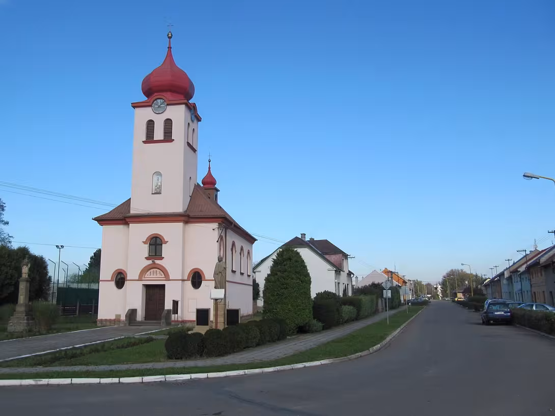 Dzisiejszy widok – Kostel svatého Floriána (Pravčice)