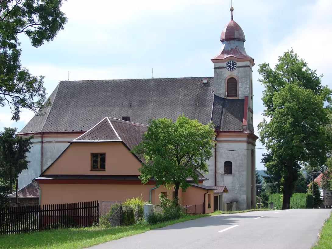 Dnešní pohled – Kostel svatého Floriána (Staré Lublice)