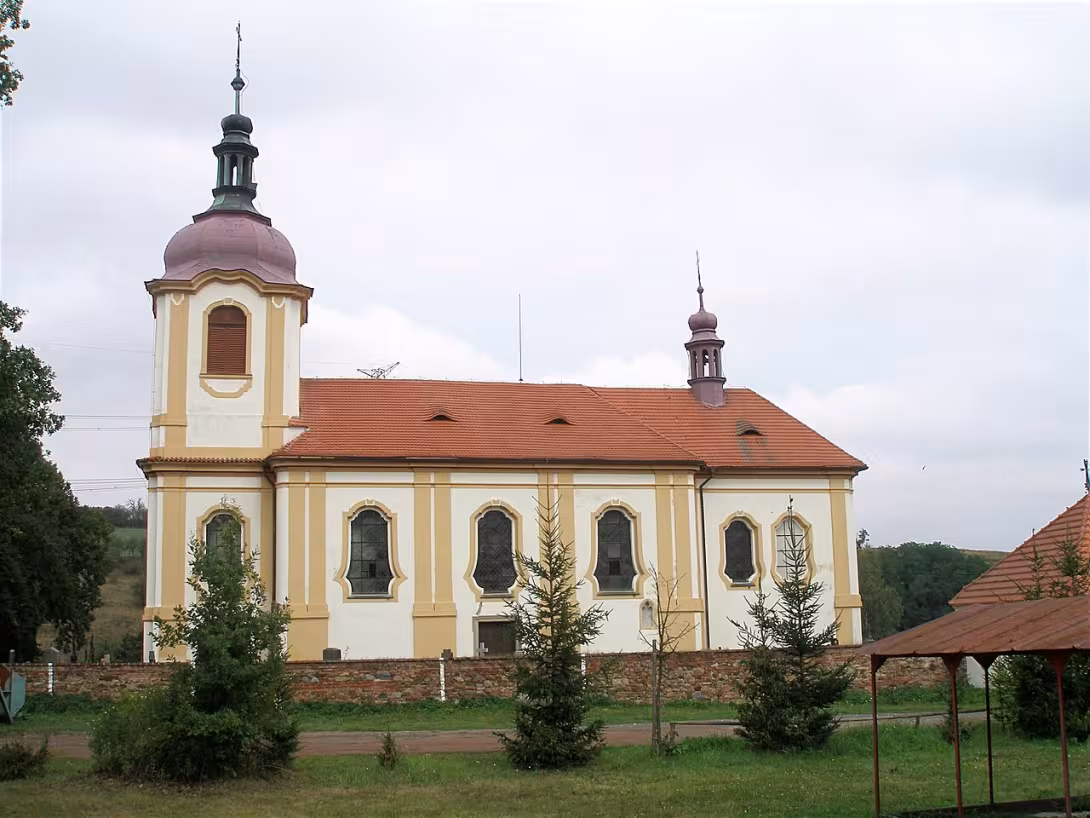 Dnešní pohled – Kostel svatého Františka z Assisi ve Starém Kníně