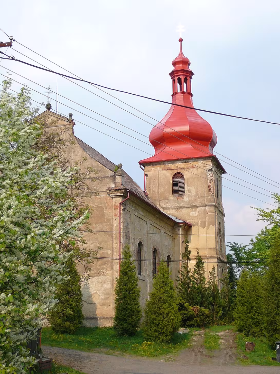 Today's view – Kostel svatého Jakuba (Domaslav)