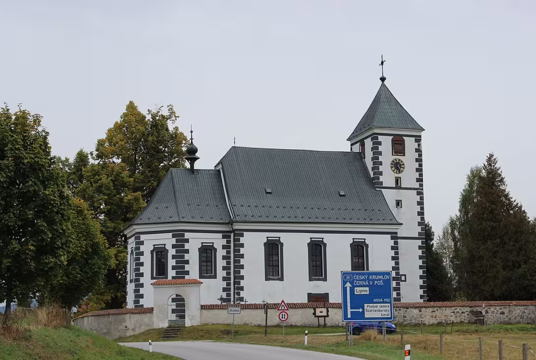 Dnešní pohled – Kostel svatého Jakuba Staršího (Želnava)