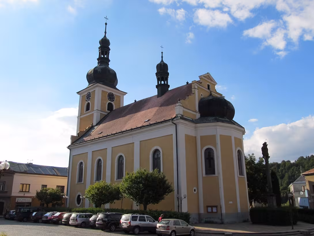 Dnešní pohled – Kostel svatého Jakuba Většího (Úpice)