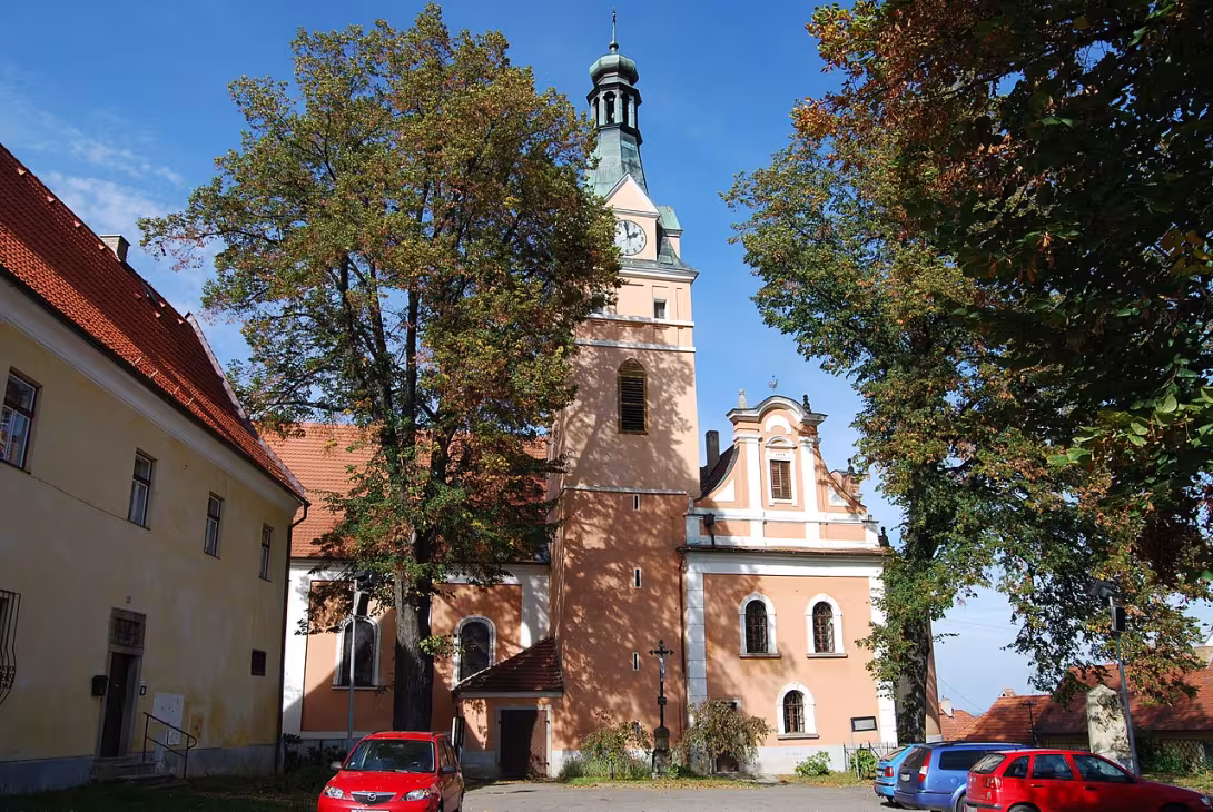 Dnešní pohled – Kostel svatého Jakuba Většího (Lhenice)
