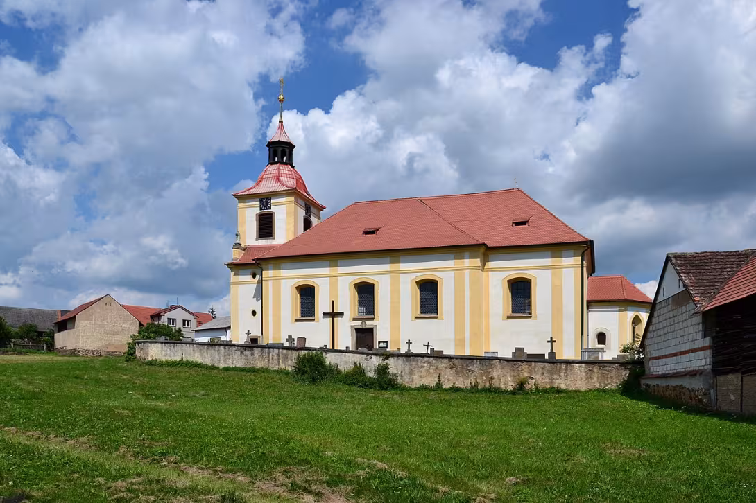 Dnešní pohled – Kostel svatého Jakuba Většího (Žebnice)