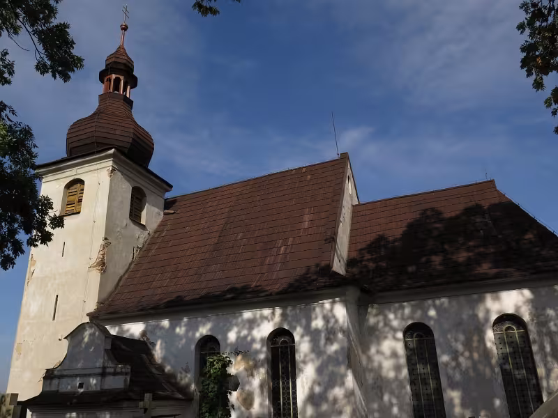 Dnešní pohled – Kostel svatého Jakuba Většího (Mirošov)