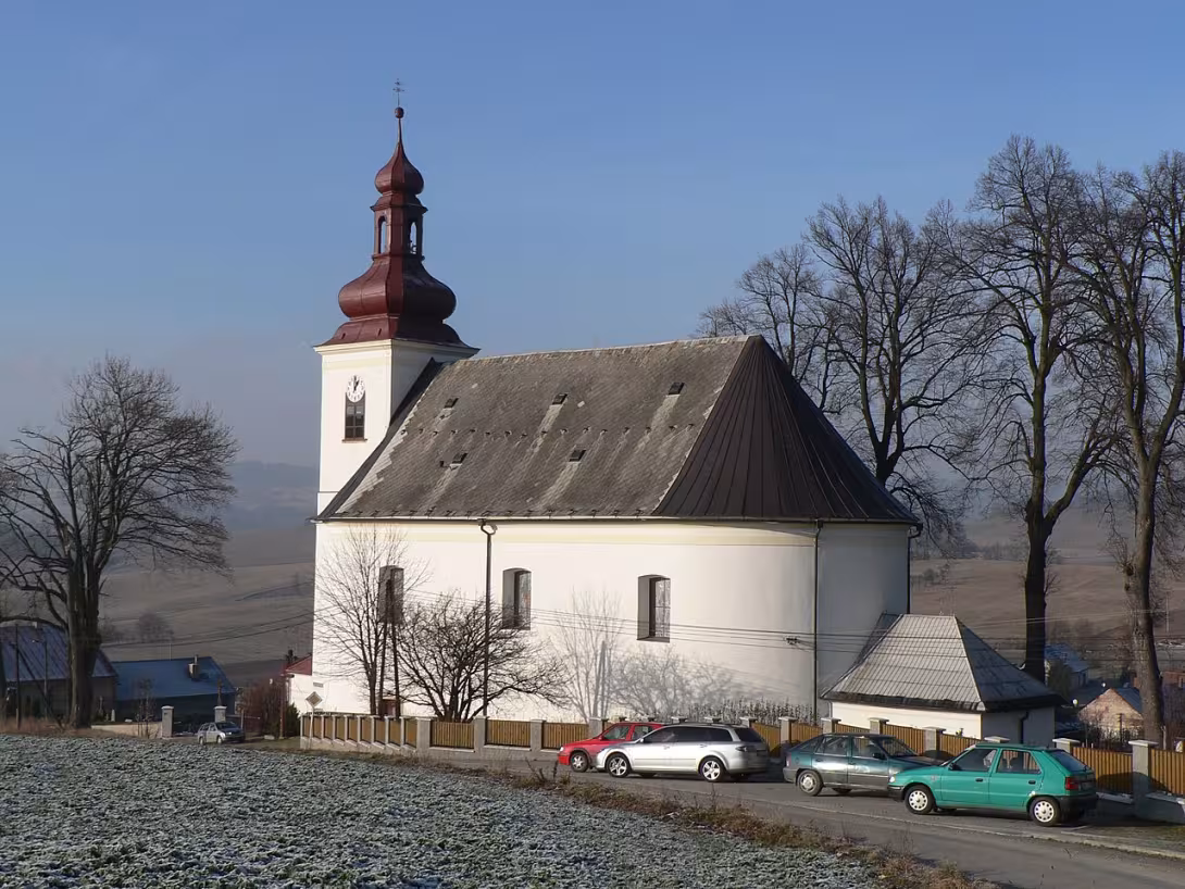 Dnešní pohled – Kostel svatého Jana Křtitele (Jedlí)
