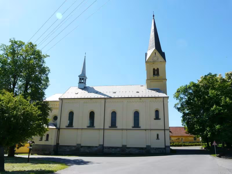 Dnešní pohled – Kostel svatého Jana Křtitele (Dolní Hbity)