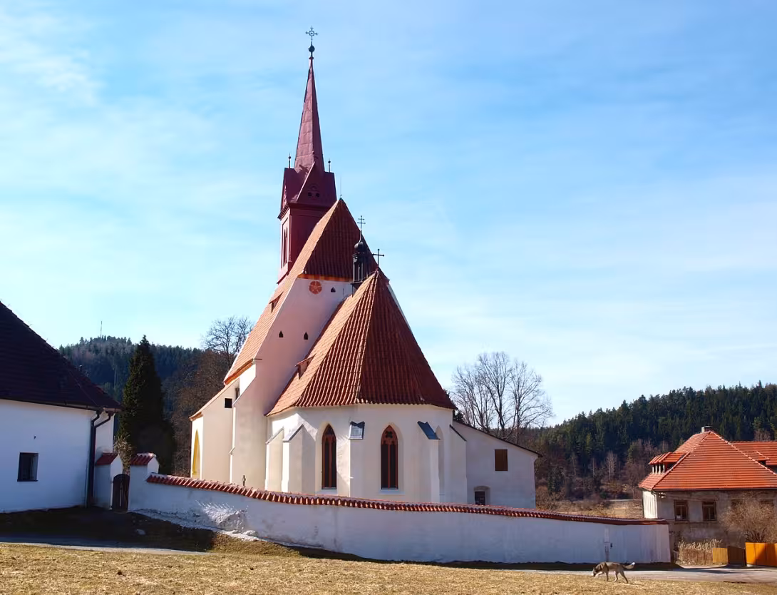 Dnešní pohled – Kostel svatého Jana Křtitele (Zátoň)
