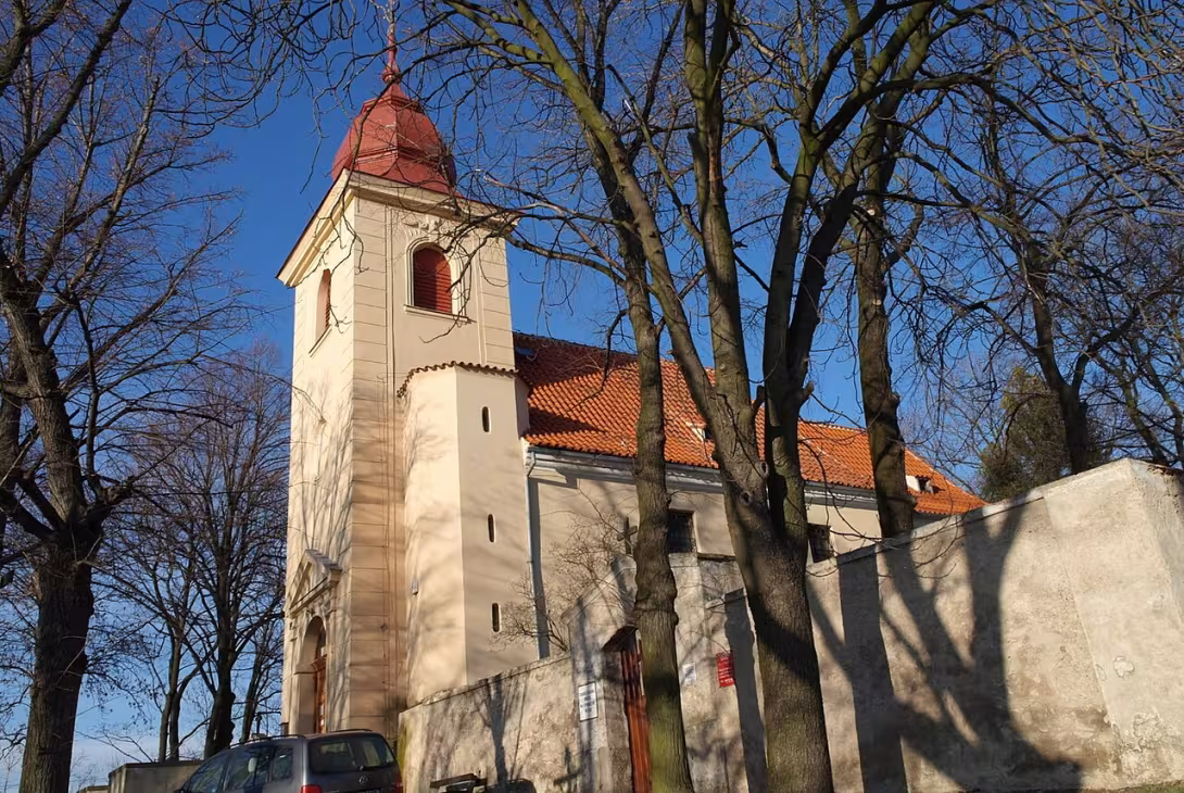 Dnešní pohled – Kostel svatého Jana Křtitele (Noutonice)