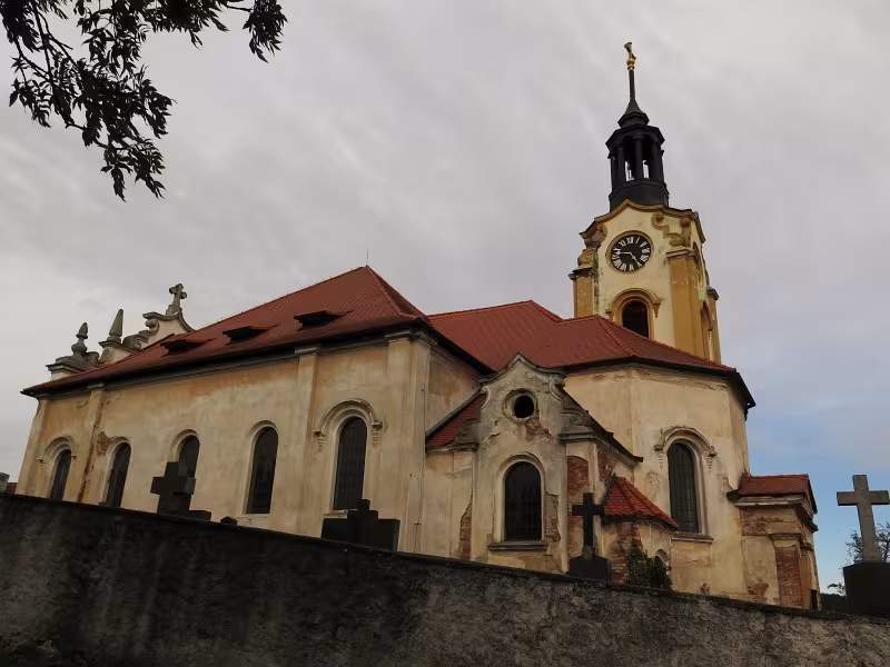 Dnešní pohled – Kostel svatého Jana Křtitele (Vřeskovice)