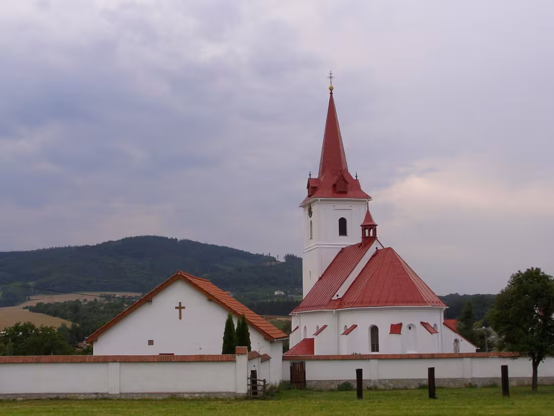 Dnešní pohled – Kostel svatého Jana Křtitele (Palkovice)